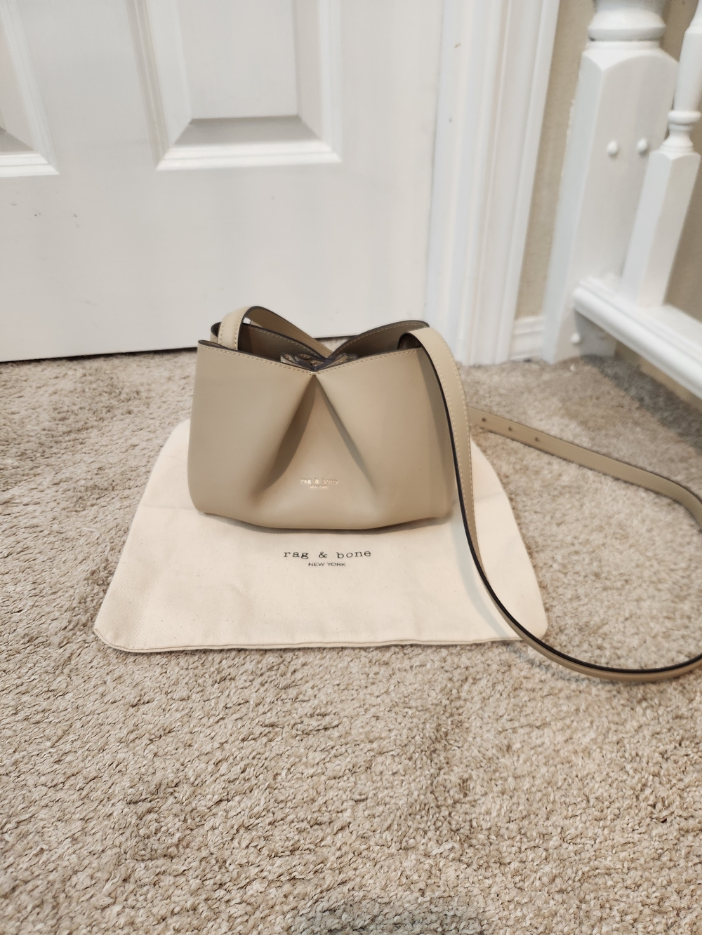 rag & bone Beige Leather Crossbody Bag